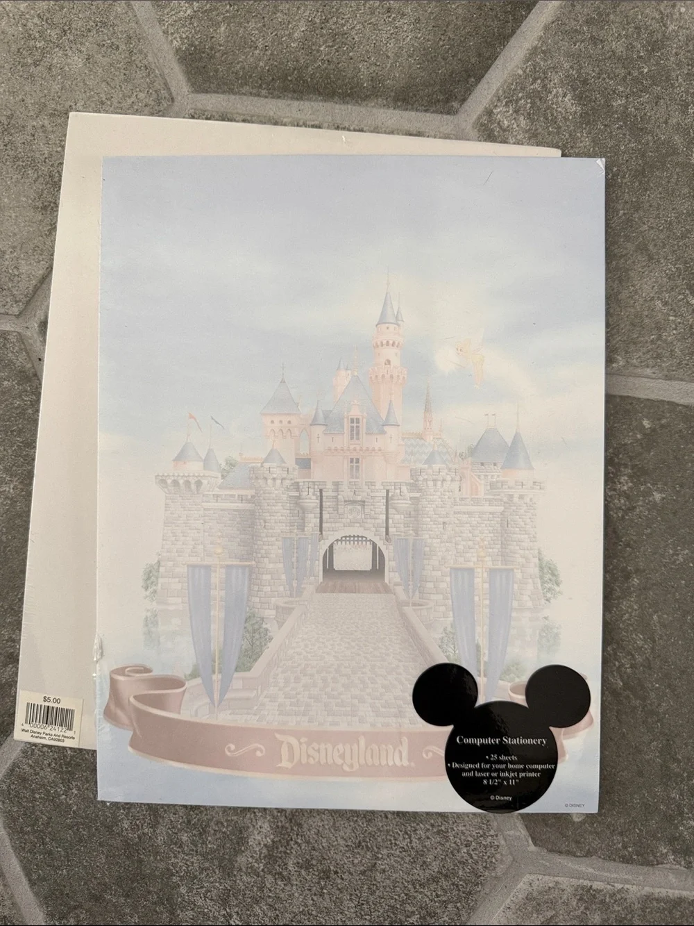 Two Packages New Disneyland Computer Stationary--50 sheets Total 8 ½ x 11 inches